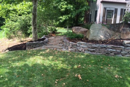 Retaining Wall & Pathway