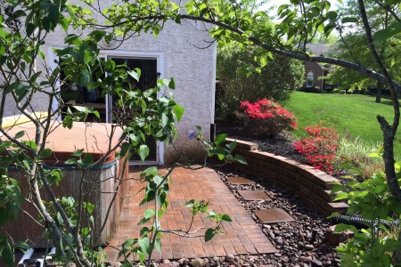 Re-sloped Patio